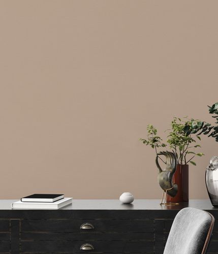 Non-Woven Wallpaper plain Textile look Beige 39098-3