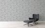 Non-woven wallpaper flowers grey silver metallic 39025-1 9