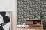 Non-woven wallpaper floral black cream metallic 39025-3 6