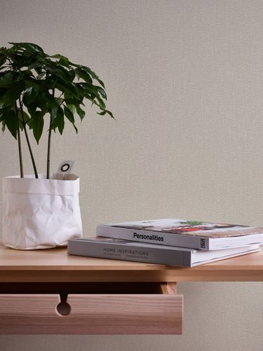 Non-woven wallpaper texture beige silver metallic 39026-2
