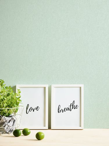 Non-woven wallpaper plains green mint 39030-6