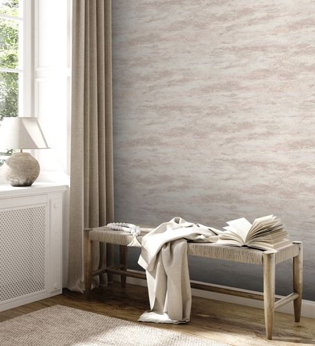 Non-woven wallpaper concrete optics beige silver 39041-1
