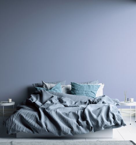 Non-woven wallpaper textile look plain blue purple 38903-5