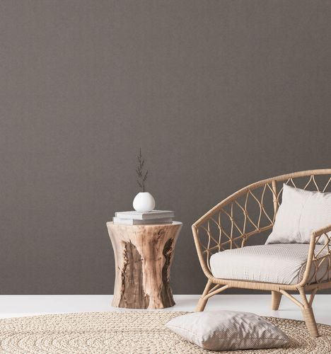 Non-Woven Wallpaper Textile Look Black Gold Metallic 38662-3
