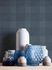 Non-woven wallpaper checkered pattern blue 38664-2 5