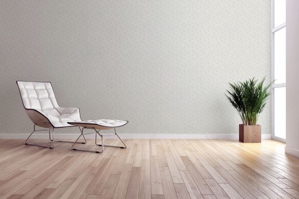 Non-woven wallpaper roses grey pink white 39067-2
