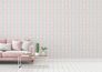 Non-woven wallpaper stripes flowers blue white pink 39069-1 1