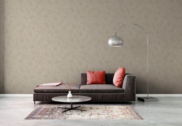 Non-Woven Wallpaper Concrete Look Cream Silver  38969-5