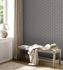 Non-woven wallpaper graphic pattern 3D optics dark gray 4
