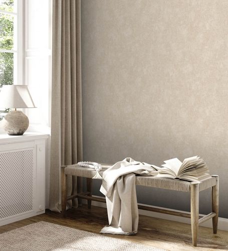 Wallpaper concrete optics cream mother of pearl metallic