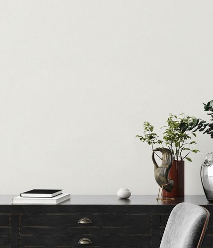 Non-woven wallpaper paintable structure white 38981-7