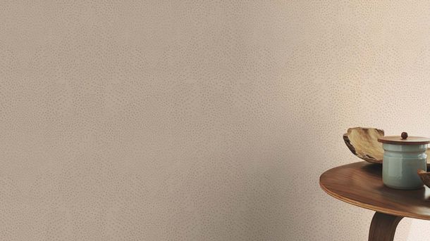 Rasch non-woven wallpaper leather look beige metallic