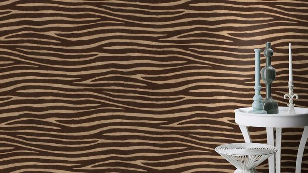 Rasch non-woven wallpaper zebra beige brown 751741