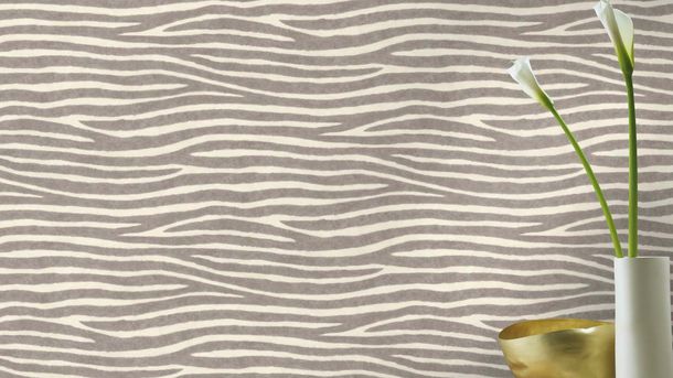 Rasch non-woven wallpaper zebra stripes grey white 751734