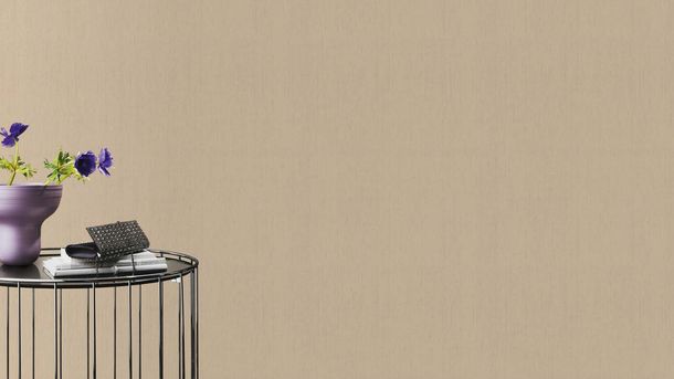 Rasch non-woven wallpaper textile look plain beige 746037