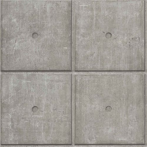 Non-woven wallpaper Rasch concrete optic grey 499438