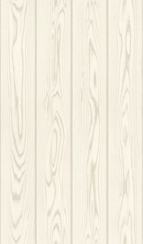 Non-woven wallpaper Rasch wood look white grey 499513