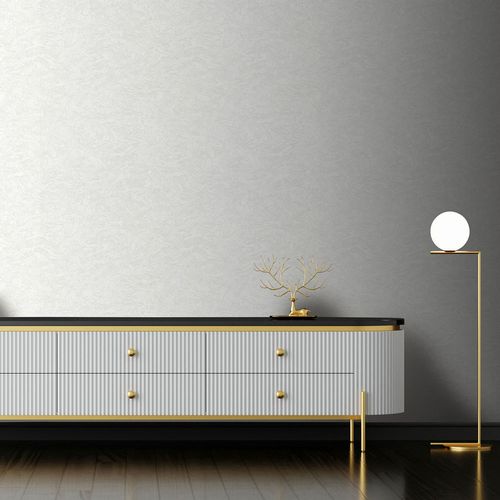 Non-woven wallpaper Elle marble white glitter 10330-01