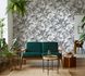 Photo Wallpaper Leaves Floral Tropics White Black 81600 1