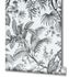 Non-woven wallpaper leaves tropics white black 82337 3