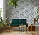 Non-woven wallpaper leaves tropics white black 82337 4