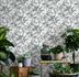 Non-woven wallpaper leaves tropics white black 82337 1