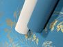 Non-Woven Wallpaper Plain texture Textile look Petrol 82351 4