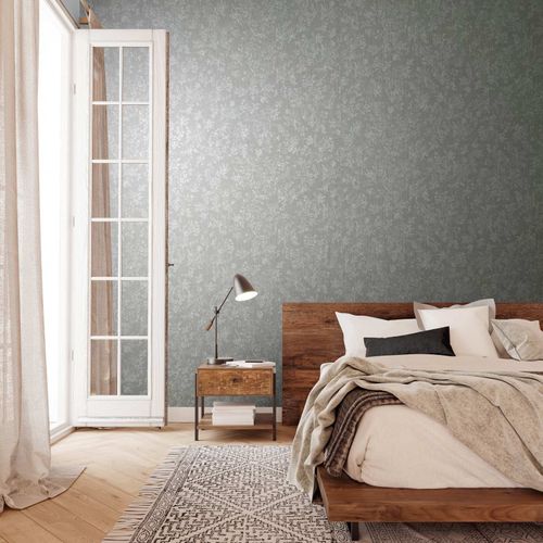 Non-Woven Wallpaper Floral texture grey Beige 82359