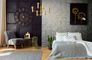 Non-Woven Wallpaper Letters grey Gold Metallic 82368 1