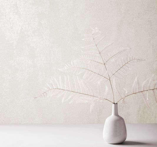 Non-Woven Wallpaper Plaster Look Cream pearl 82375