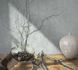 Non-Woven Wallpaper Plaster Look grey Silver Metallic 1