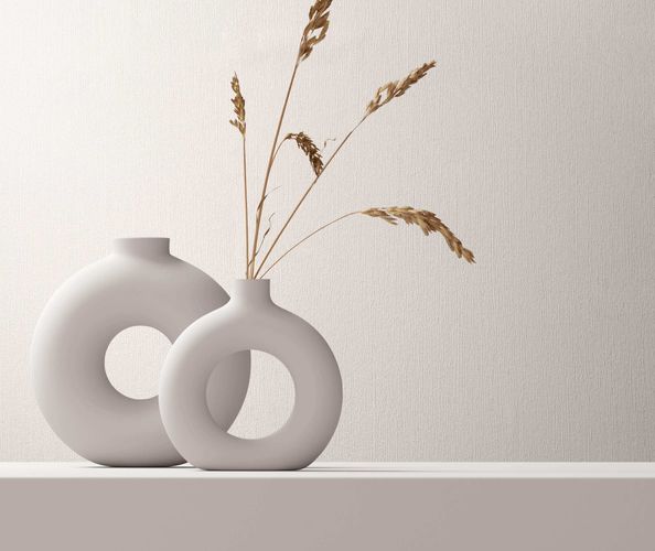 Non-woven wallpaper texture lines uni light grey 82380