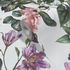 Non-woven wallpaper flowers leaves white pink green 47458 2