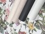Non-woven wallpaper flowers leaves white pink green 47458 4