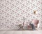 Non-woven wallpaper flowers illustration white pink 47472 1