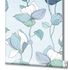 Non-Woven Wallpaper Flowers Illustration Blue Green 47473 3