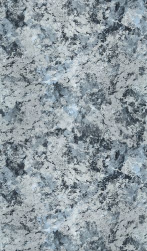 Digital print non-woven patina effect blue grey 33135
