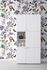 Digital print non-woven flowers white purple green 33140 1
