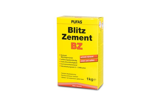 Weatherproof fast-setting Cement Pufas rapid 1kg