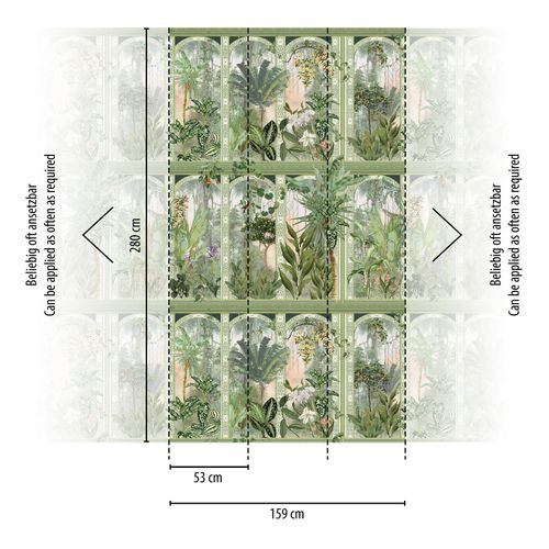 Photo Wallpaper jungle vintage green brown 39315-1