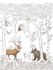 Photo Wallpaper Forest Animals Off White Brown JS6001 2