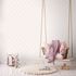 Non-Woven Wallpaper Flowers Beige White Metallic 1