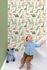 Non-woven wallpaper dinosaur white green brown 1