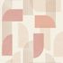 Non-woven wallpaper graphic pattern beige red gold metallic 2