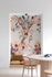 Wall Mural Floral Feathers Pink Cream Beige ML2101 1