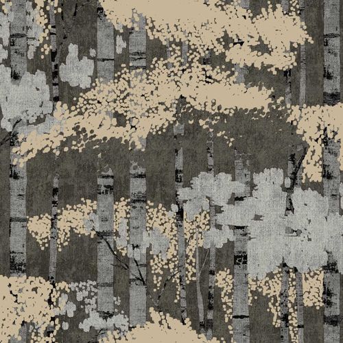 Non-Woven Wallpaper Forest grey Gold Metallic A62701