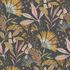 Non-Woven Wallpaper Floral Black Pink Yellow A63803 1