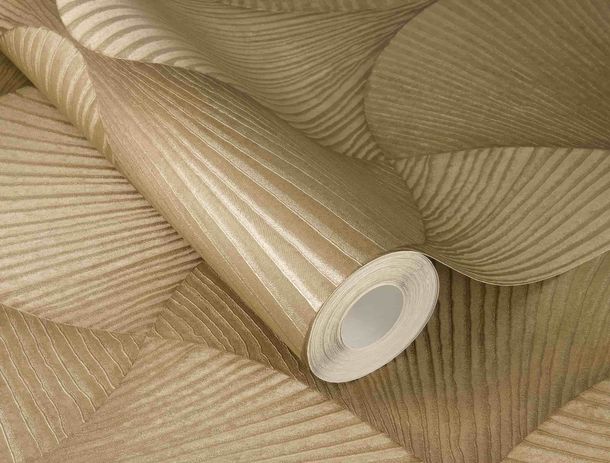 Rasch non-woven wallpaper graphic gold metallic 608243