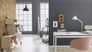 Rasch non-woven wallpaper texture blue grey gloss 608724 4