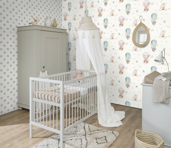 Rasch non-woven wallpaper balloons white blue 300512